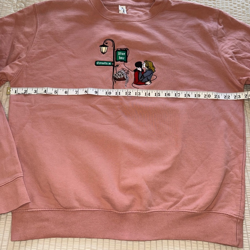 T Swift Pink Cornelia St Crew Neck Sweatshirt large - Picture 4 of 5